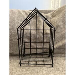 Norwex Wire House Counter Cloth Towel Holder Organizer Black Mesh Rack